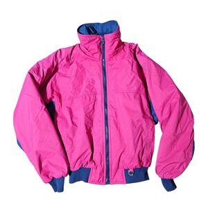 Vintage Cevas Helly Hansen HellyTech Bomber Jacket Zip Front Womens Size 6 Pink